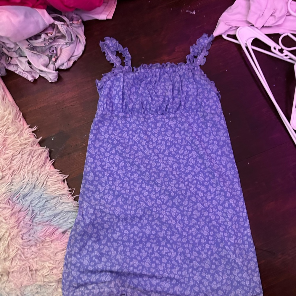 PURPLE AND WHITE Art Class Girls Dress